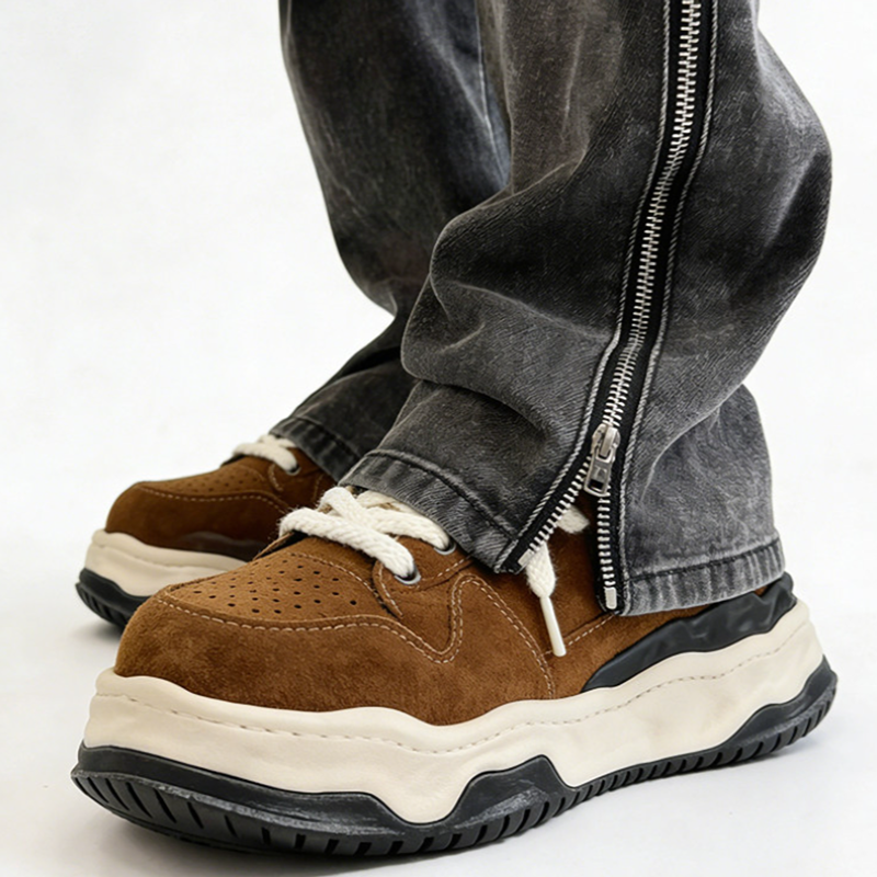 RETRO THICK SOLE CASUAL SHOES I-0241