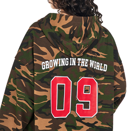 RETRO CAMO HOODED SWEATSHIRT I-0185
