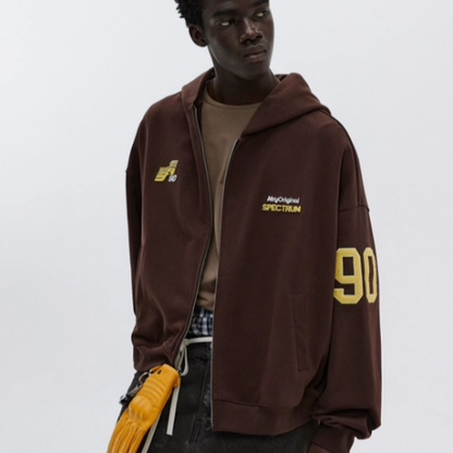 RETRO EMBROIDERED HOODED JACKET I-0066