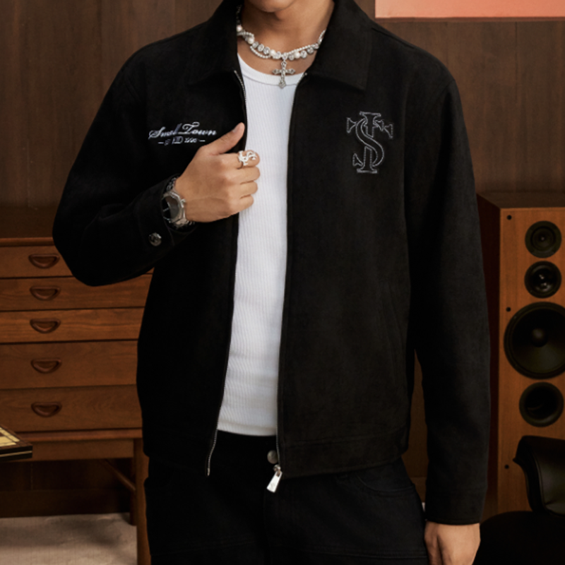 FAUX SUEDE PATCHWORK JACKET I-0051