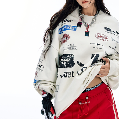 CASUAL OVERSIZED SWEATSHIRT I-0178