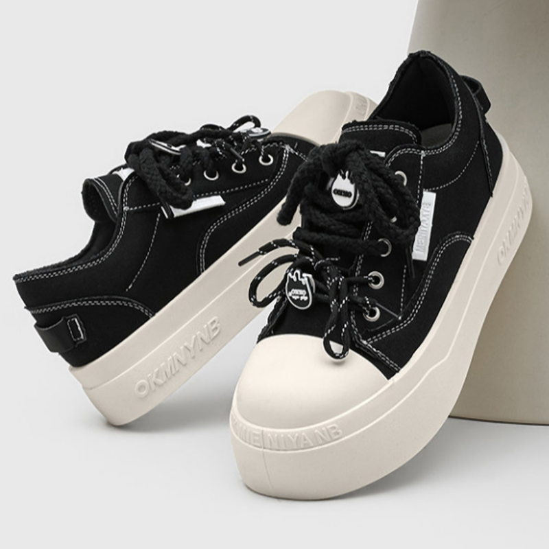 DENIM PLATFORM SNEAKERS I-0247