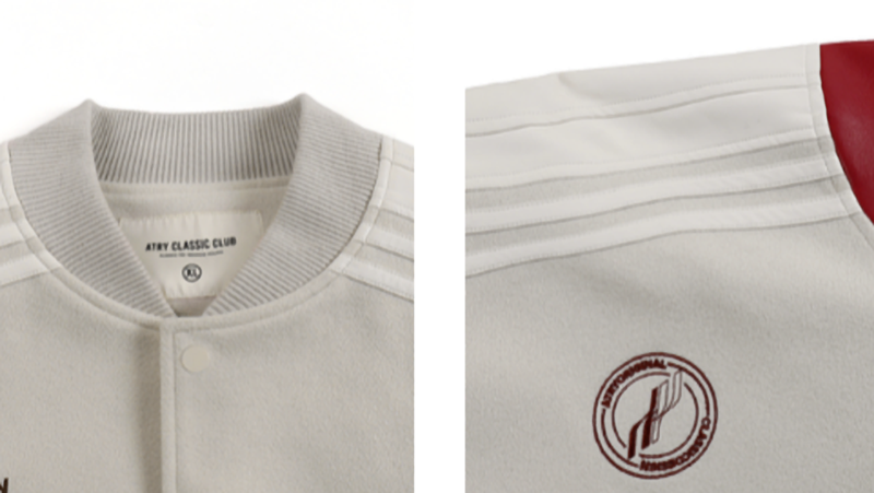 RETRO SPLICED BASEBALL JACKET I-0087