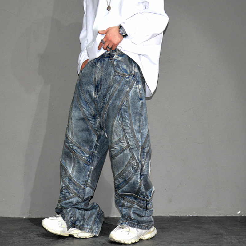 VINTAGE GANGSTER WIDE-LEG PANTS I-0150