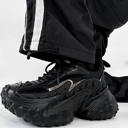 BLACK KNIGHTS THICK SOLE SNEAKERS I-0203