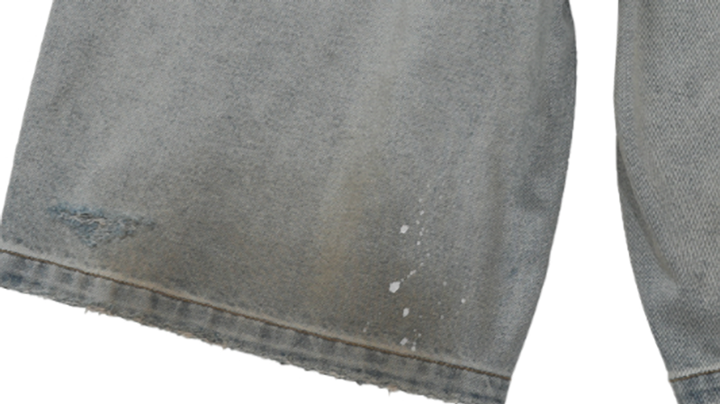 SPIDERWEB EMBROIDERED DENIM SHORTS I-0013