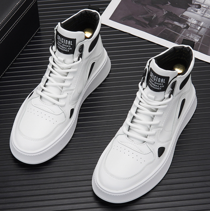 Two-tone lace-up sneakers I-0190