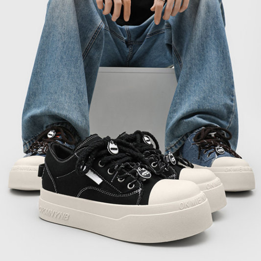 DENIM PLATFORM SNEAKERS I-0247