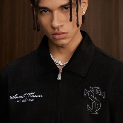 FAUX SUEDE PATCHWORK JACKET I-0051