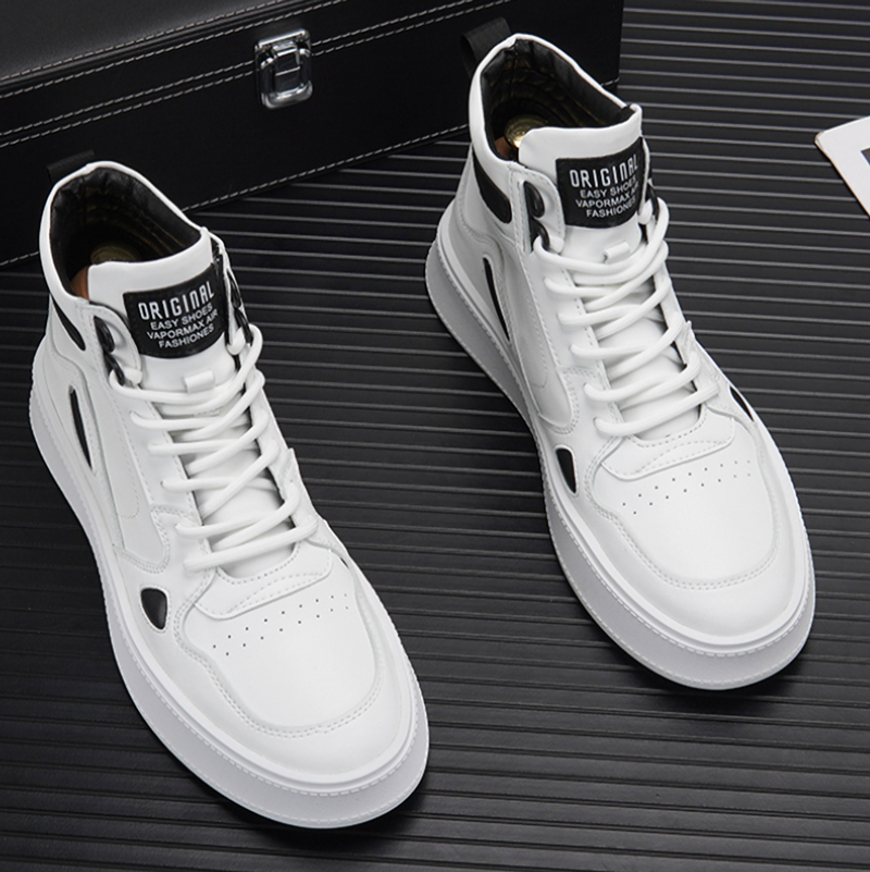 Two-tone lace-up sneakers I-0190