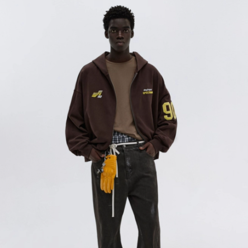 RETRO EMBROIDERED HOODED JACKET I-0066