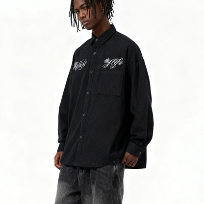 VINTAGE CHICANO TATTOO WORK SHIRT I-0170