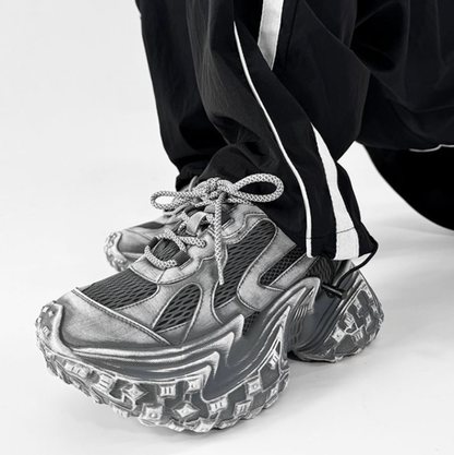 BLACK KNIGHTS THICK SOLE SNEAKERS I-0203