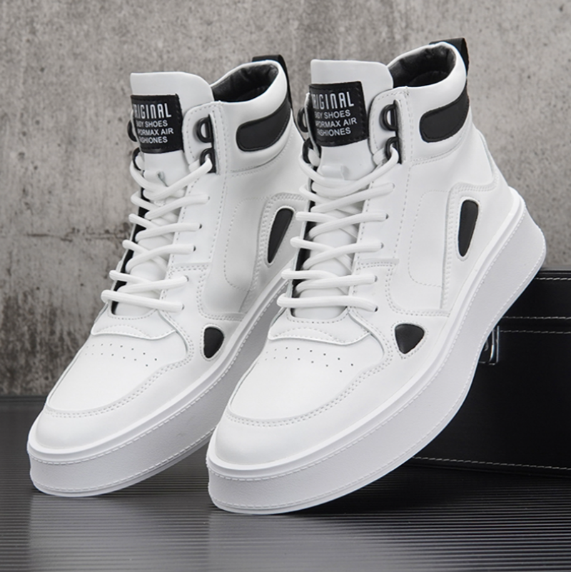 Two-tone lace-up sneakers I-0190