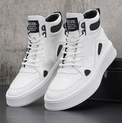 Two-tone lace-up sneakers I-0190