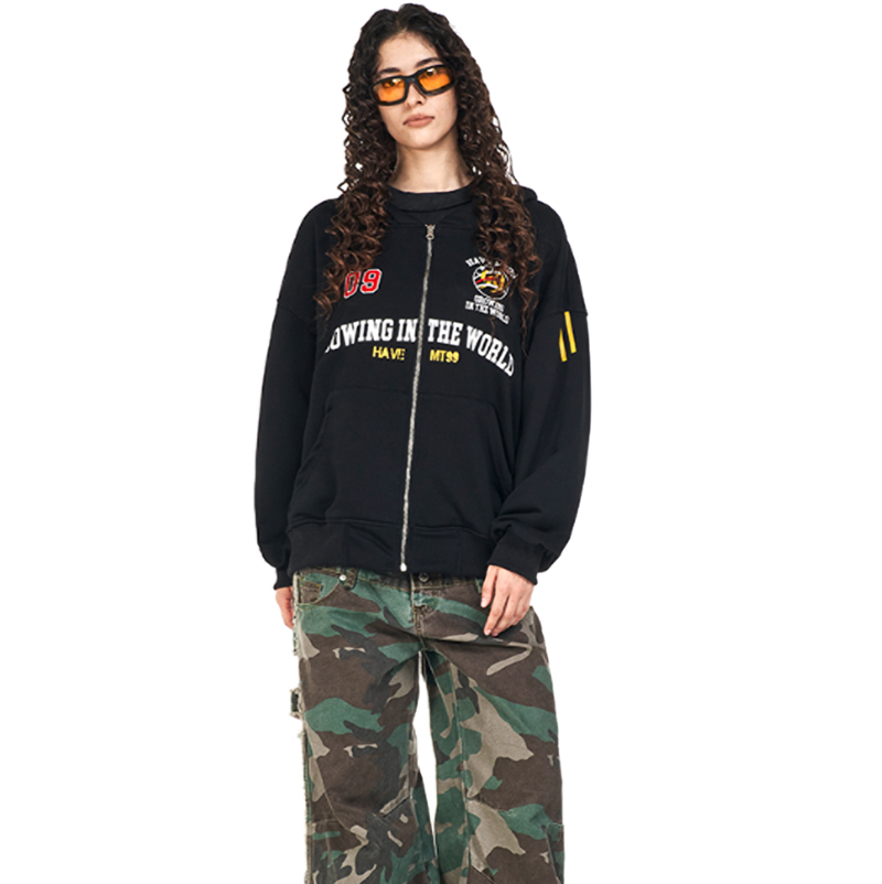 RETRO CAMO HOODED SWEATSHIRT I-0185