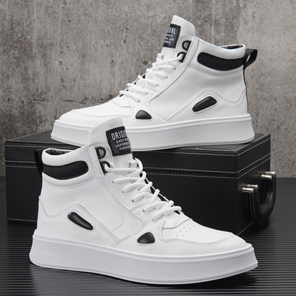 Two-tone lace-up sneakers I-0190