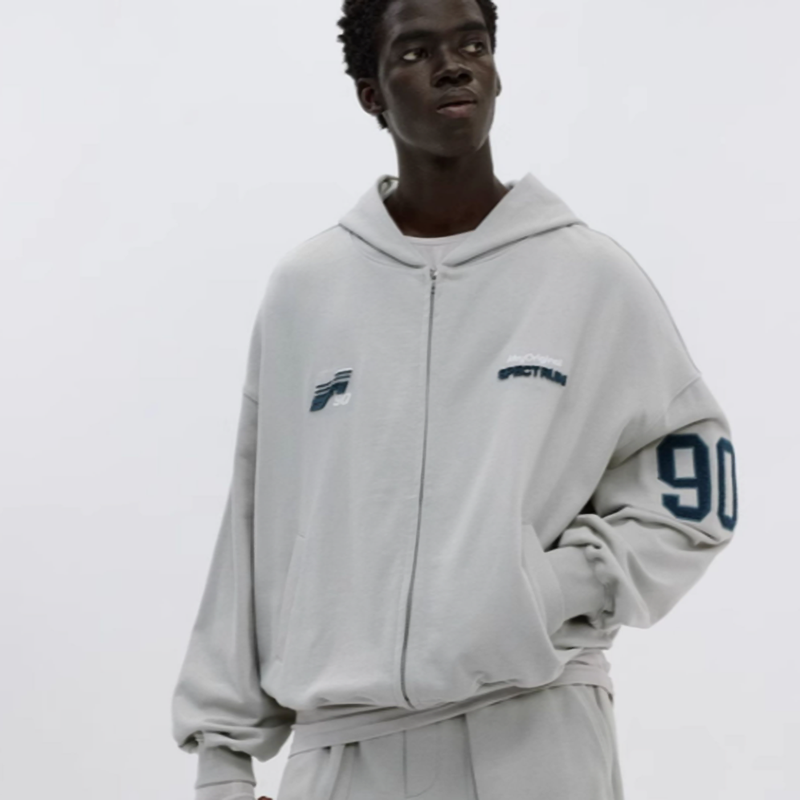 RETRO EMBROIDERED HOODED JACKET I-0066