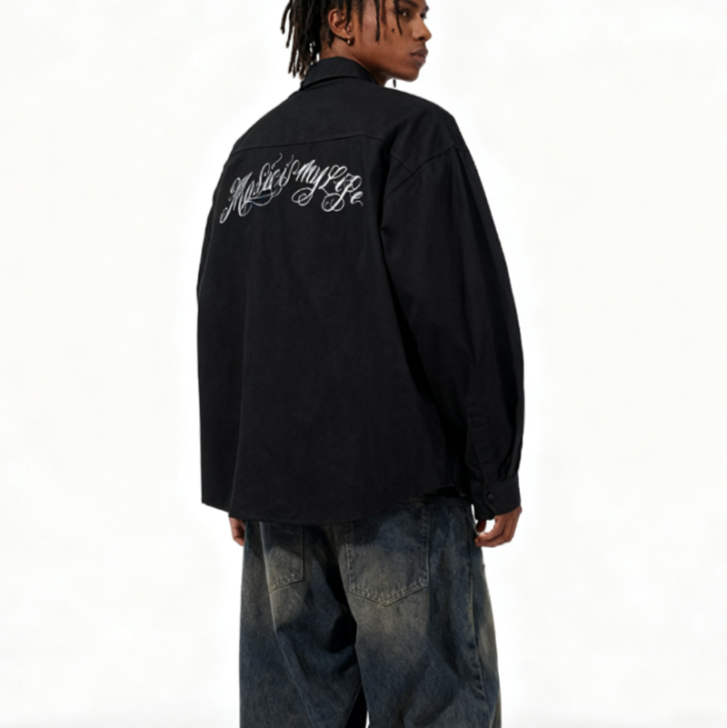 VINTAGE CHICANO TATTOO WORK SHIRT I-0170