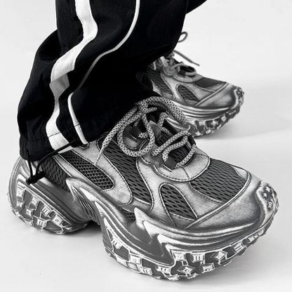 BLACK KNIGHTS THICK SOLE SNEAKERS I-0203