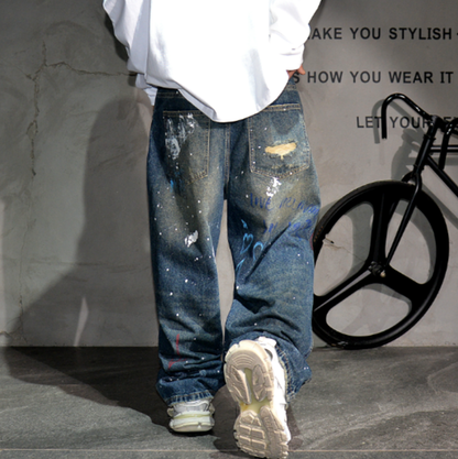 URBAN GRAFFITI WIDE-LEG PANTS I-0151