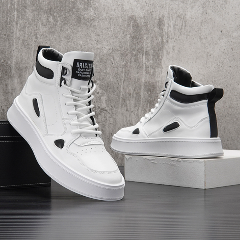 Two-tone lace-up sneakers I-0190