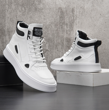 Two-tone lace-up sneakers I-0190