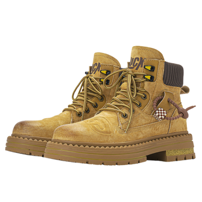 RETRO THICK-BOTTOM BOOTS I-0037