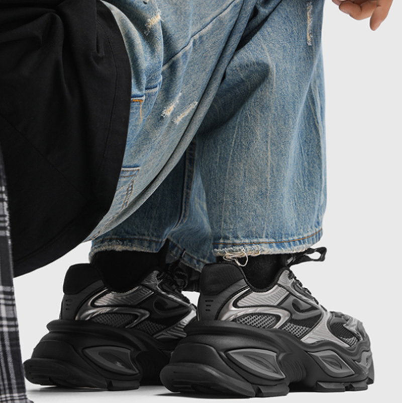 BLACK WARRIOR MESH SNEAKERS I-0038