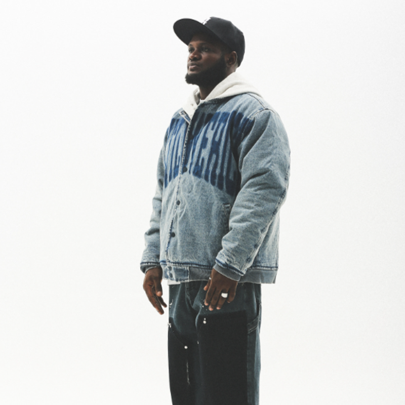 VINTAGE DENIM BASEBALL JACKET I-0009