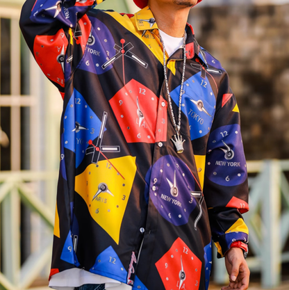 HIP-HOP COLOR DIAL SHIRT I-0128