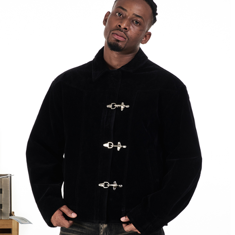 METALLIC SUEDE JACKET I-0058