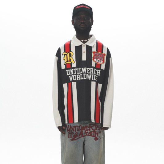 RETRO COLORBLOCK POLO SHIRT I-0003