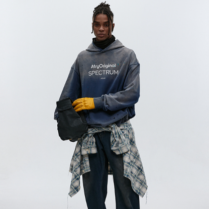RETRO INK WASH HOODIE I-0068