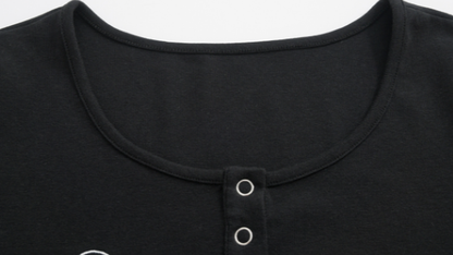 EMBROIDERED STREET STYLE T-SHIRT I-0103