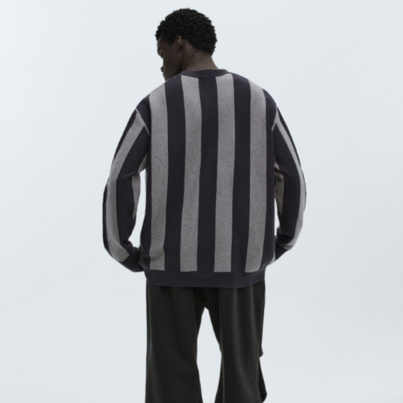 RETRO STRIPED PULLOVER TOP I-0095