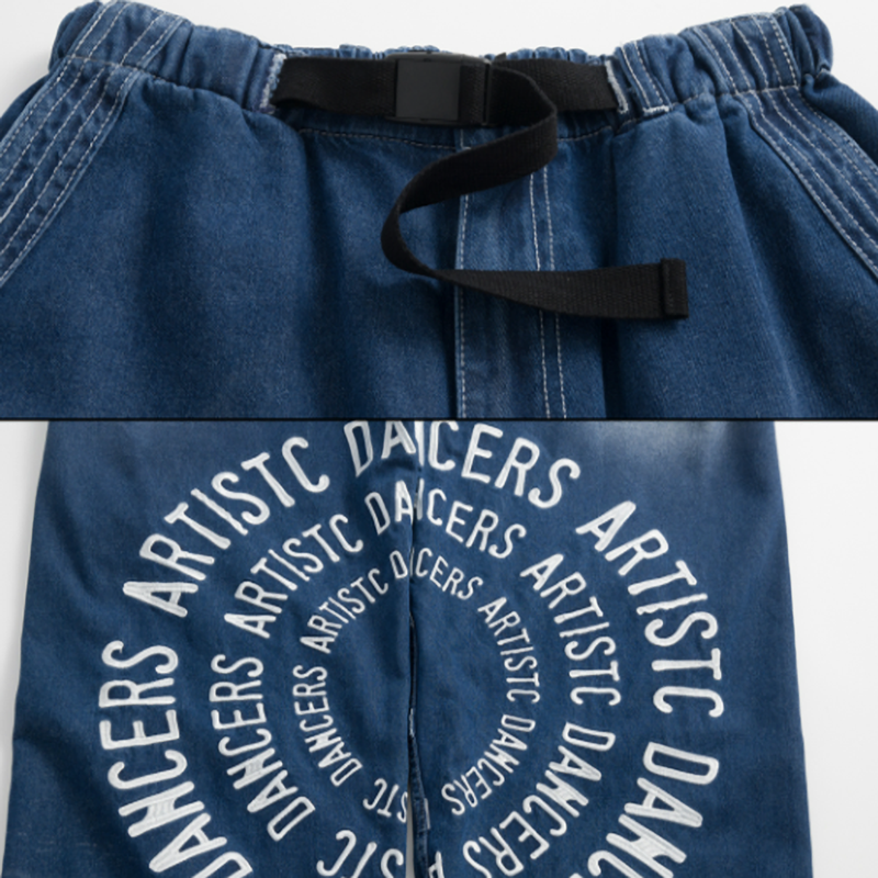 EMBROIDERED WIDE LEG DANCE PANTS I-0144