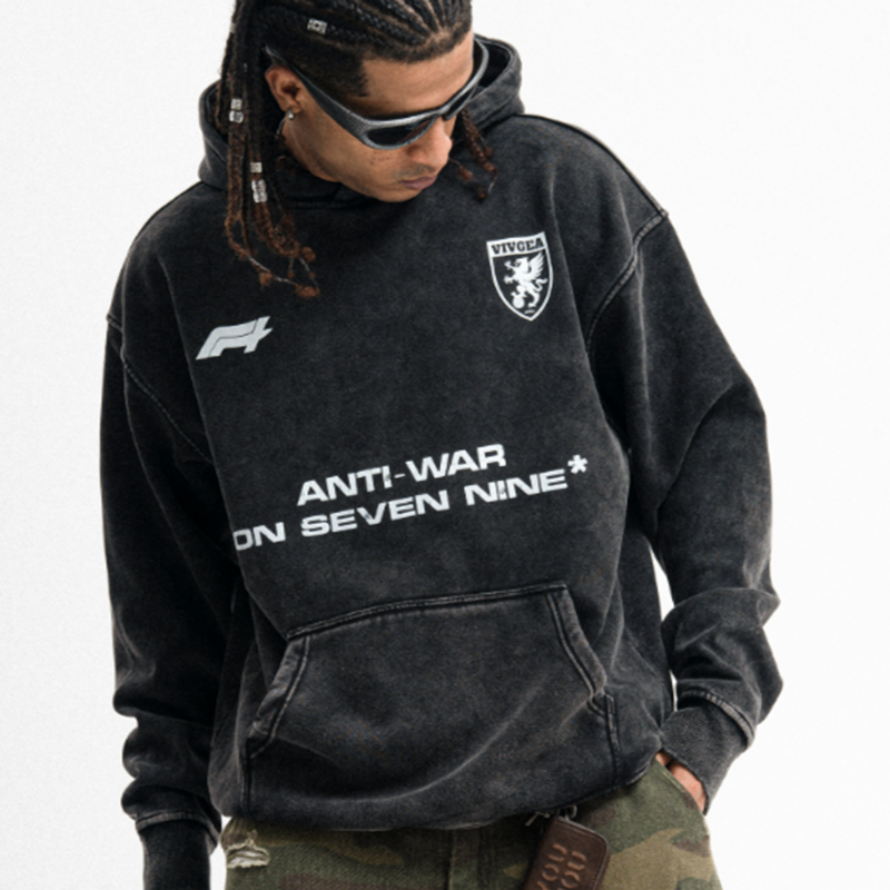 VINTAGE VELVET HOODED SWEATSHIRT I-0156