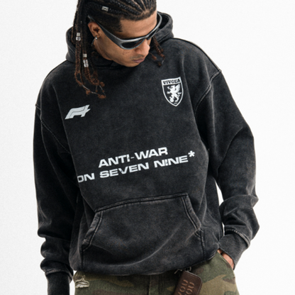 VINTAGE VELVET HOODED SWEATSHIRT I-0156