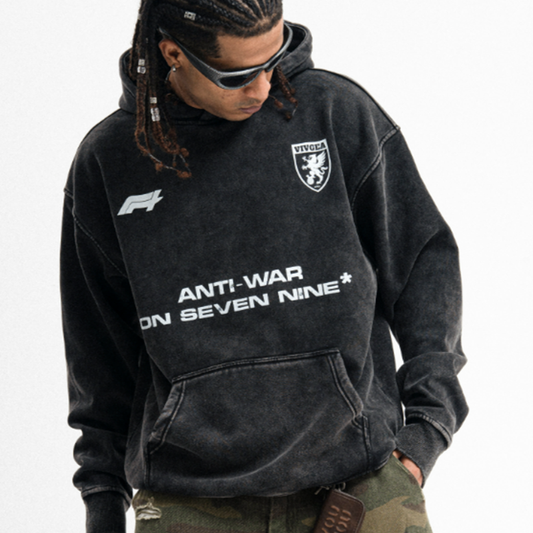 VINTAGE VELVET HOODED SWEATSHIRT I-0156