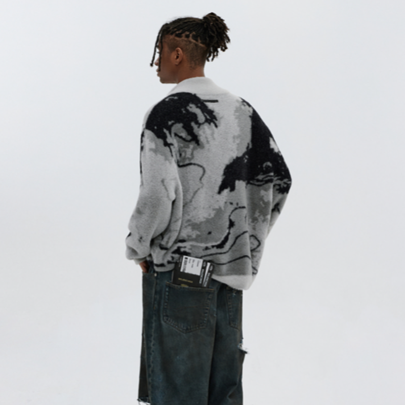 RETRO GRADIENT CARDIGAN JACKET