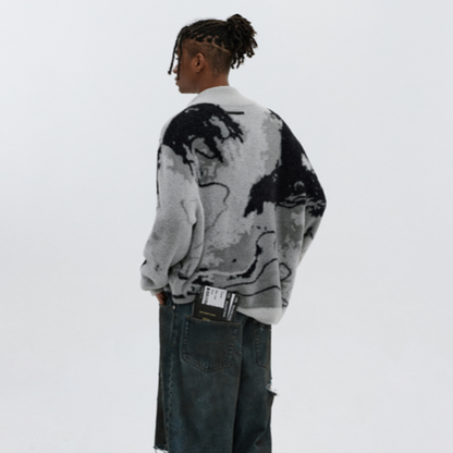 RETRO GRADIENT CARDIGAN JACKET