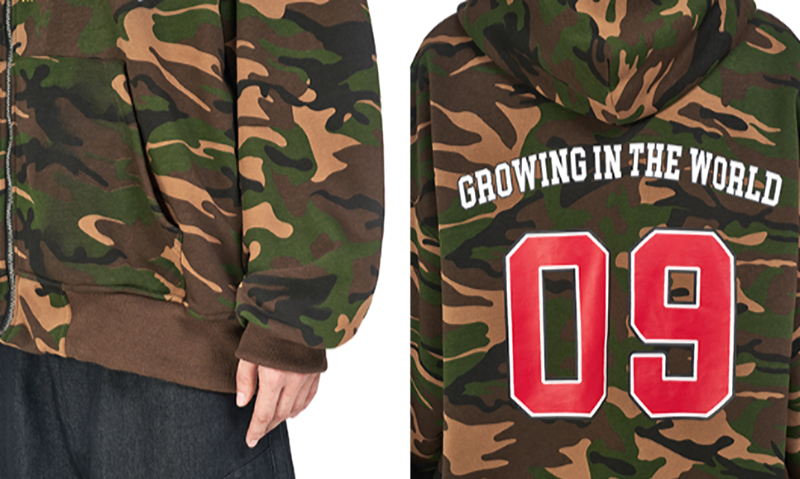 RETRO CAMO HOODED SWEATSHIRT I-0185