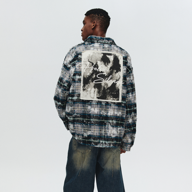 HEAVY DAMAGE EMBROIDERY SHIRT I-0085