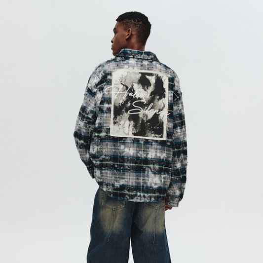 HEAVY DAMAGE EMBROIDERY SHIRT I-0085