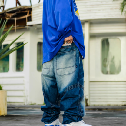 MID-RISE DURABLE DENIM PANTS I-0130