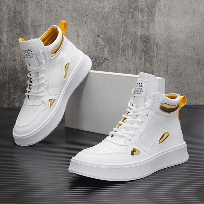 Two-tone lace-up sneakers I-0190