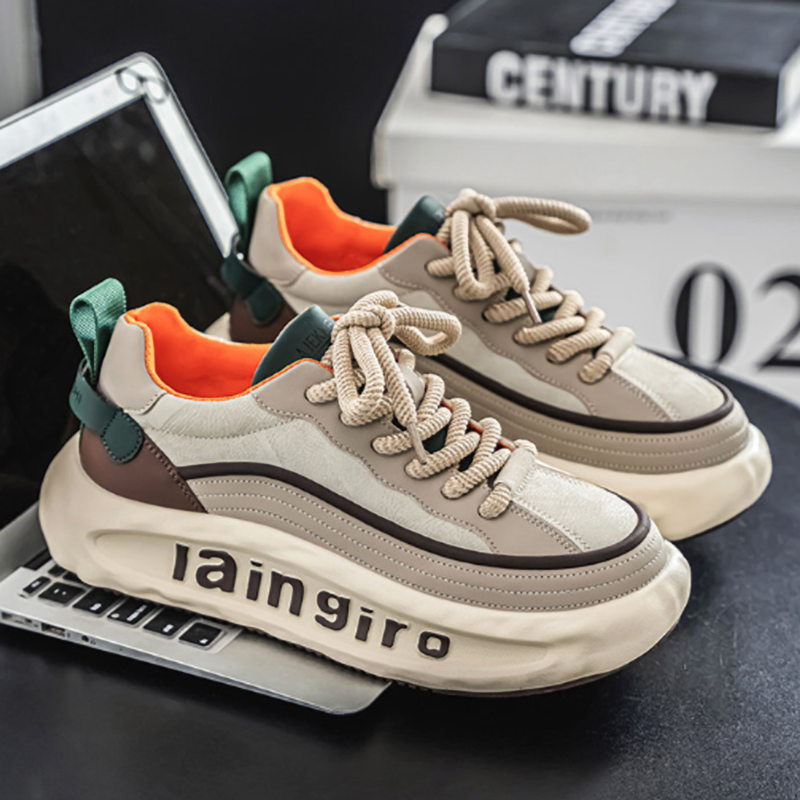 AUTUMN LEATHER DAD SNEAKERS I-0212