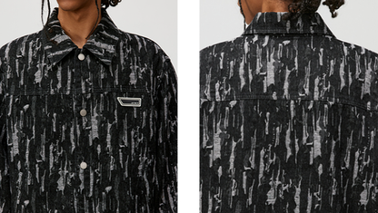 URBAN JACQUARD DENIM JACKET I-0083