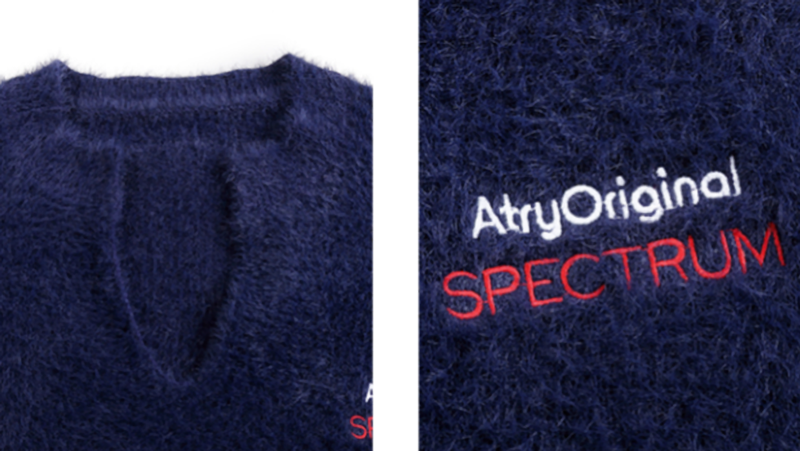 BLUE FAUX MINK SWEATER I-0073